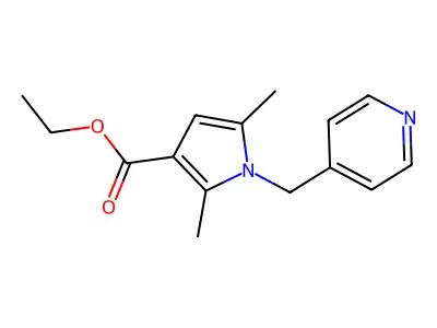ethyl 2,5-dimethyl-1-(4-pyridylmethyl)-1H-pyrrole-3-carboxylate structure