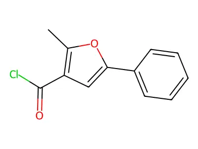 2-Methyl-5-phenylfuran-3-carbonyl chloride structure