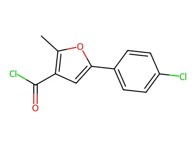 5-(4-Chlorophenyl)-2-methylfuran-3-carbonyl chloride structure