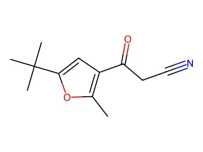 3-(5-Tert-butyl-2-methylfuran-3-yl)-3-oxopropanenitrile structure