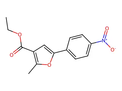 Ethyl 2-methyl-5-(4-nitrophenyl)furan-3-carboxylate structure