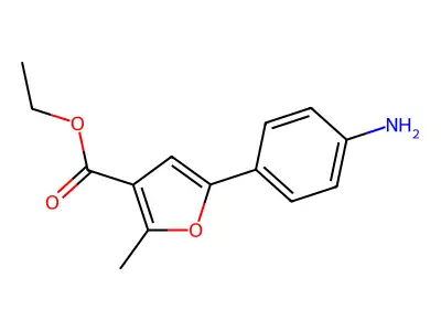 Ethyl 5-(4-Aminophenyl)-2-Methyl-3-Furoate structure