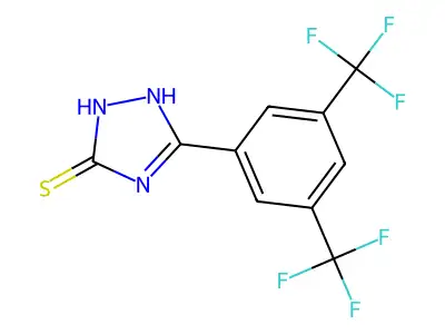 5-(3,5-Bis(trifluoromethyl)phenyl)-1H-1,2,4-triazole-3(2H)-thione structure