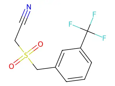2-(((3-(Trifluoromethyl)phenyl)methyl)sulfonyl)acetonitrile structure