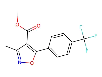 Methyl 3-methyl-5-[4-(trifluoromethyl)phenyl]-1,2-oxazole-4-carboxylate structure