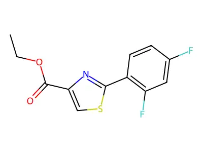 Ethyl 2-(2,4-difluorophenyl)thiazole-4-carboxylate structure