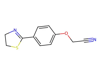 2-[4-(4,5-Dihydro-1,3-thiazol-2-yl)phenoxy]acetonitrile structure