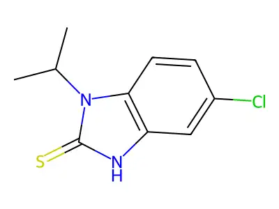 5-chloro-1-isopropyl-1H-benzo[d]imidazole-2-thiol structure