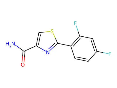 2-(2,4-Difluorophenyl)thiazole-4-carboxamide structure