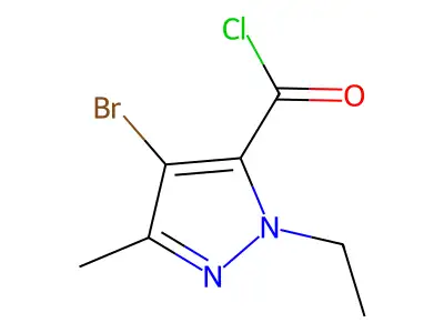 4-Bromo-1-Ethyl-3-Methyl-1H-Pyrazole-5-Carbonyl Chloride structure