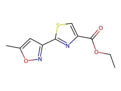 Ethyl 2-(5-methyl-1,2-oxazol-3-yl)-1,3-thiazole-4-carboxylate structure