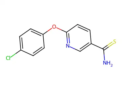 6-(4-Chlorophenoxy)pyridine-3-carbothioamide structure