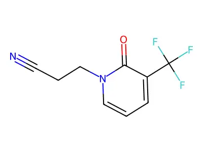 2-Oxo-3-(trifluoromethyl)-1(2H)-pyridinepropanenitrile structure