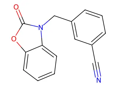 3-[(2-Oxo-2,3-dihydro-1,3-benzoxazol-3-yl)methyl]benzonitrile structure