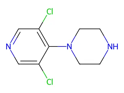 1-(3,5-Dichloropyridin-4-yl)piperazine structure