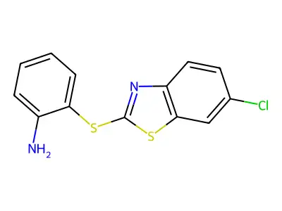 2-[(6-Chloro-1,3-benzothiazol-2-yl)thio]aniline structure