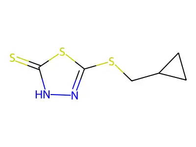 5-[(Cyclopropylmethyl)thio]-1,3,4-thiadiazole-2-thiol structure