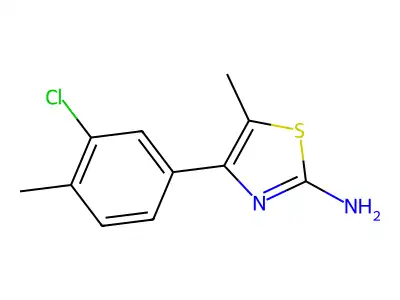 4-(3-Chloro-4-methylphenyl)-5-methyl-1,3-thiazol-2-amine structure