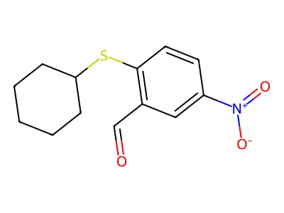2-(Cyclohexylthio)-5-nitrobenzaldehyde structure