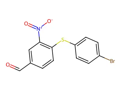 4-(4-Bromophenylthio)-3-nitrobenzaldehyde structure