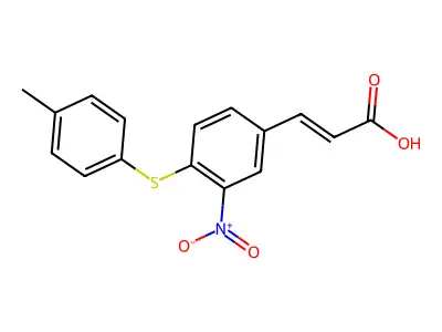 3-{4-[(4-Methylphenyl)sulfanyl]-3-nitrophenyl}prop-2-enoic acid structure