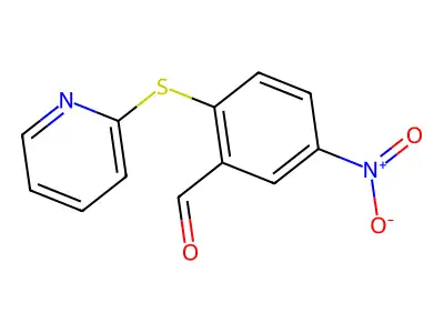 5-Nitro-2-(2-pyridylthio)benzaldehyde structure