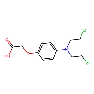 4-N,N-bis(2-chloroethyl)aminophenoxyacetic acid structure