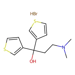 1-Propanol, 3-(dimethylamino)-1,1-di(thien-3-yl)-, hydrobromide structure