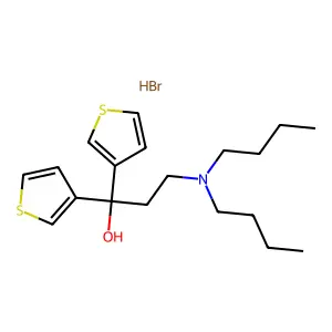 1-Propanol, 3-(dibutylamino)-1,1-di(thien-3-yl)-, hydrobromide structure