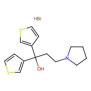 1-Propanol, 1,1-di(thien-3-yl)-3-pyrrolidinyl-, hydrobromide structure