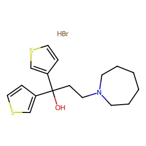 1-Propanol, 1,1-di(thien-3-yl)-3-(hexahydro-1-azepinyl)-, hydrobromide structure