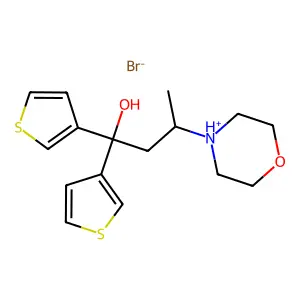 3-(Morpholin-4-yl)-1,1-di(thiophen-3-yl)butan-1-ol--hydrogen bromide (1/1) structure