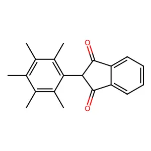 1,3-Indandione, 2-(2,3,4,5,6-pentamethylphenyl)- structure
