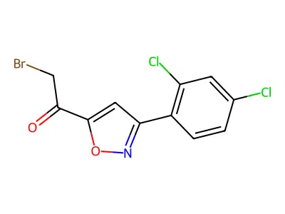 2-Bromo-1-(3-(2,4-dichlorophenyl)isoxazol-5-yl)ethanone structure