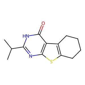 2-Isopropyl-5,6,7,8-tetrahydrobenzo[4,5]thieno[2,3-d]pyrimidin-4(3h)-one structure