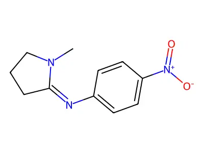 1-Methyl-2-(4-nitrophenylimino)pyrrolidine structure