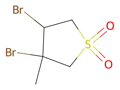 3,4-Dibromo-3-methyltetrahydrothiophene 1,1-dioxide structure