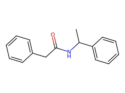 2-phenyl-N-(1-phenylethyl)acetamide structure
