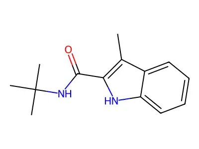 1H-Indole-2-carboxamide, N-(1,1-dimethylethyl)-3-methyl- structure