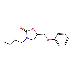3-Butyl-5-(phenoxymethyl)-1,3-oxazolidin-2-one structure