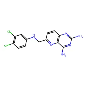 Pyrido(3,2-d)pyrimidine-2,4-diamine, 6-(((3,4-dichlorophenyl)amino)methyl)- structure