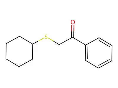 Ethanone, 2-(cyclohexylthio)-1-phenyl- structure