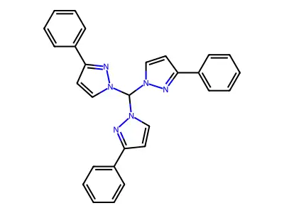 1H-Pyrazole, 1,1',1''-methylidynetris[3-phenyl- structure