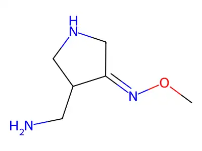 4-aminomethylpyrrolidin-3-one O-methyloxime structure
