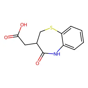 (4-Oxo-2,3,4,5-tetrahydro-1,5-benzothiazepin-3-yl)acetic acid structure