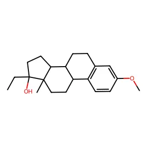 17α-乙基-3-甲氧基雌甾-1,3,5(10)-三烯-17β-醇 structure