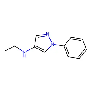 Pyrazole, 4-(ethylamino)-1-phenyl- structure