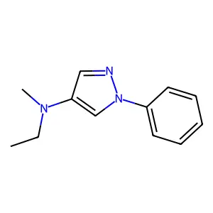 Pyrazole, 4-(ethylmethylamino)-1-phenyl- structure