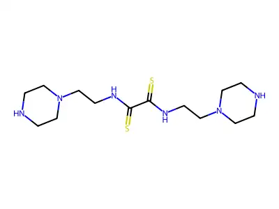 N1,N2-Bis(2-(1-piperazinyl)ethyl)ethanedithioamide structure