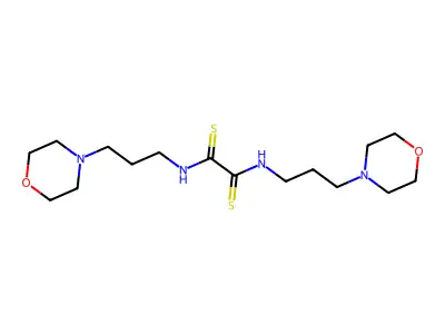 N,N'-bis(3-morpholin-4-ylpropyl)ethanedithioamide structure